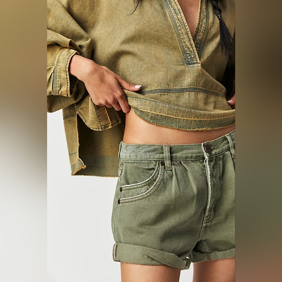 NWOT Free People We The Free Jude Denim Pullover - Picture 4 of 9